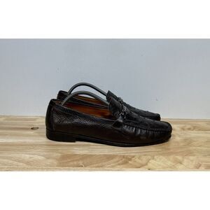 Mezlan Platinum Brown Kindle Genuine Ostrich‎ Loafer Mens Size 9.5 M Shoes